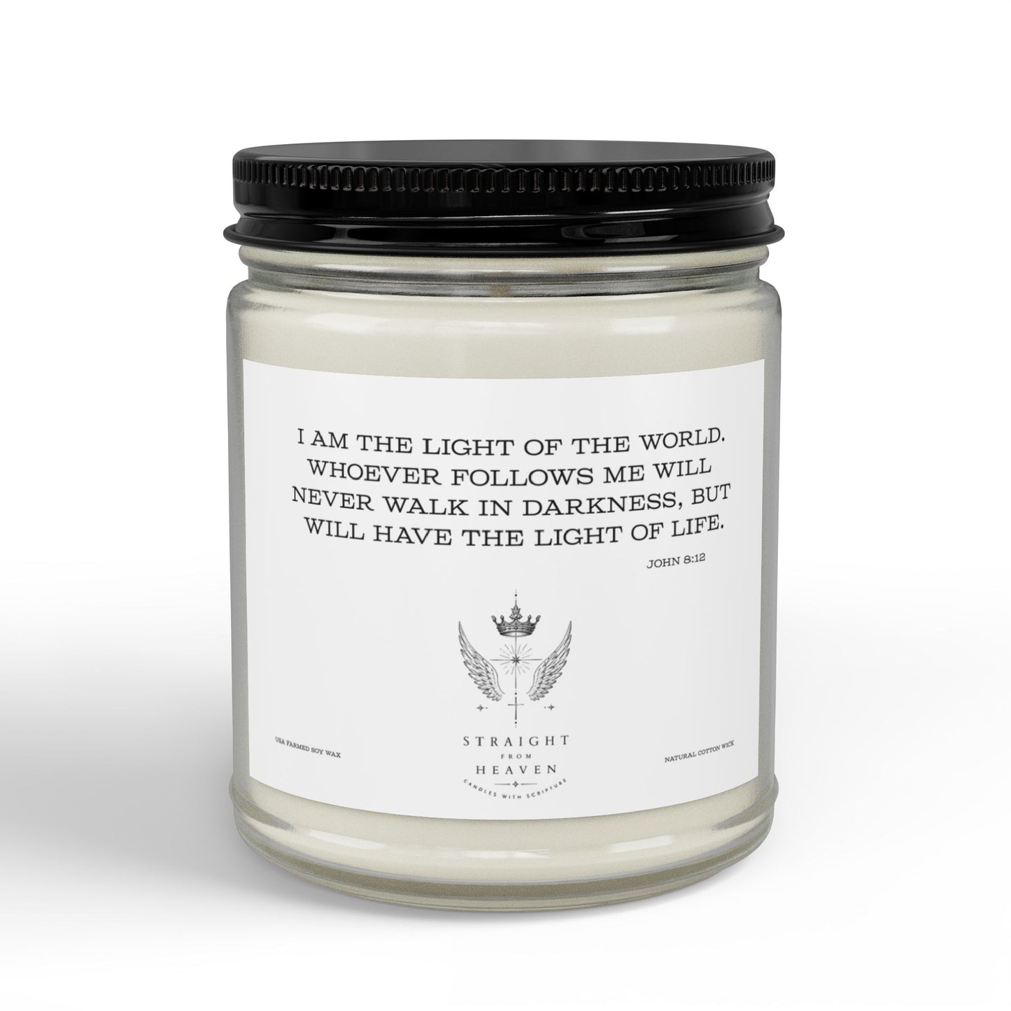 John 8:12 Light Scripture Candle