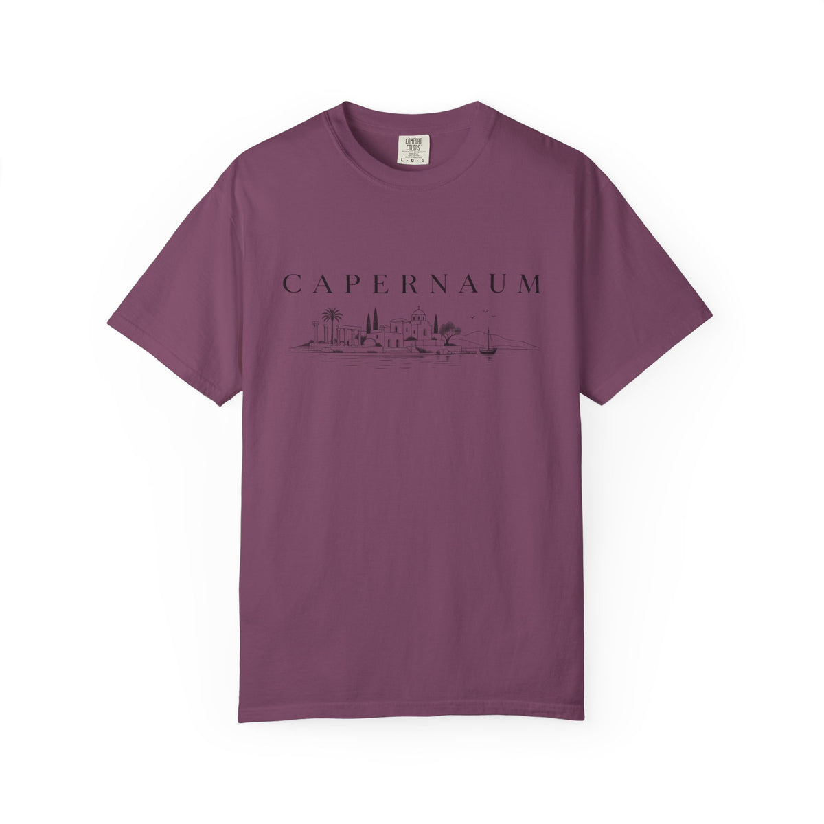 Capernaum Skyline T‑Shirt — Minimal Biblical City Sketch Tee