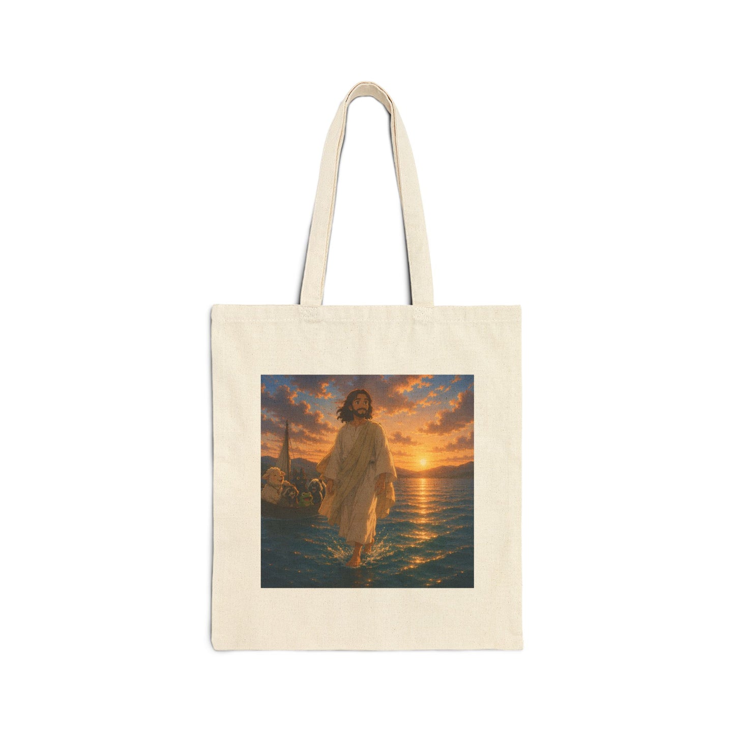 Jesus Walking on Water Tote Bag