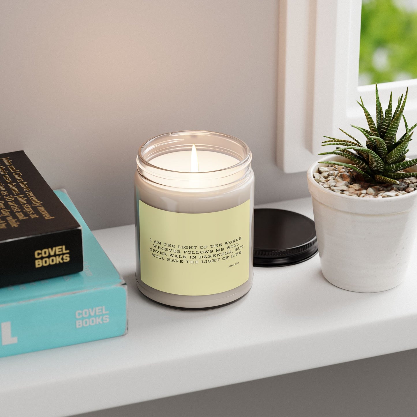 John 8:12 Light Scripture Candle Yellow