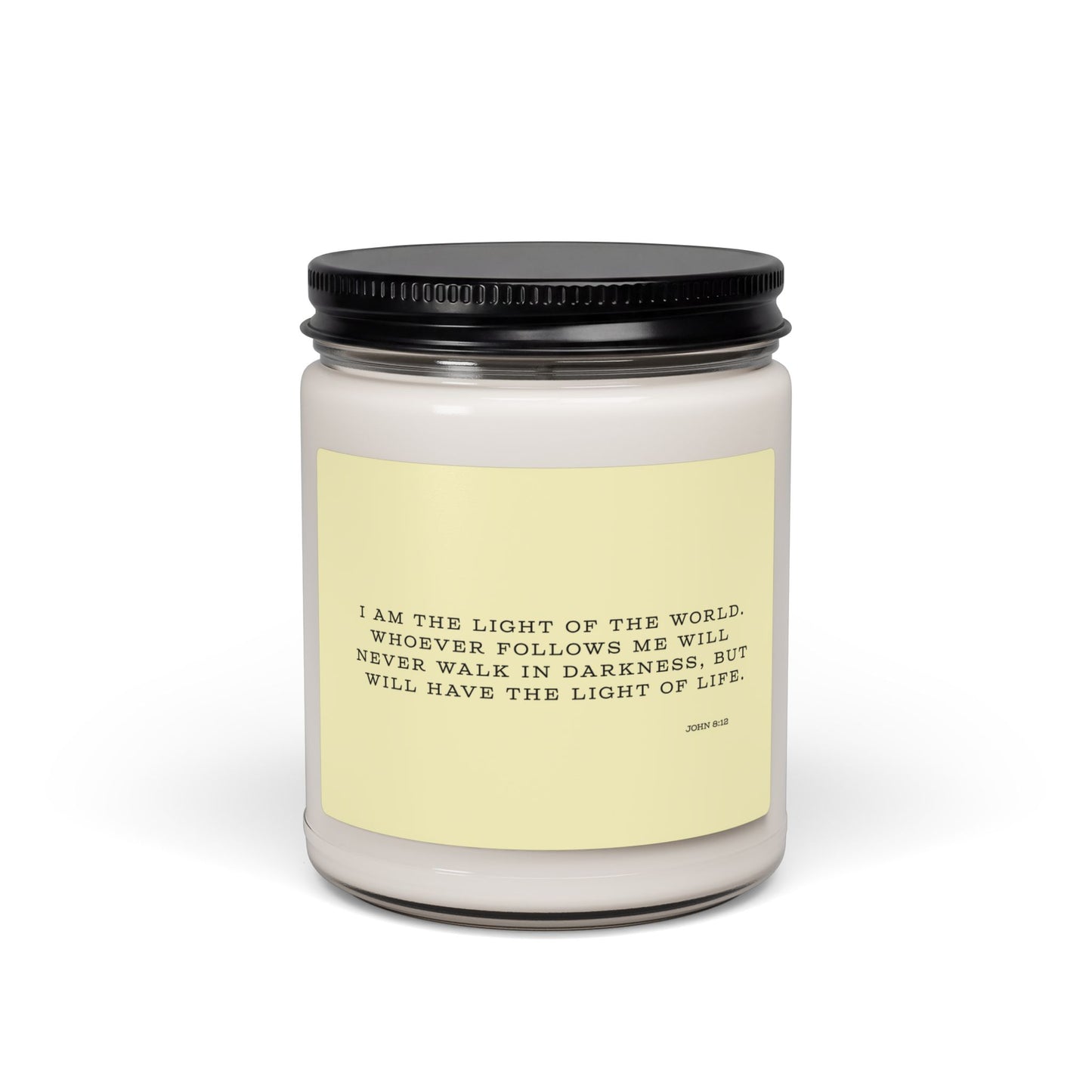 John 8:12 Light Scripture Candle Yellow