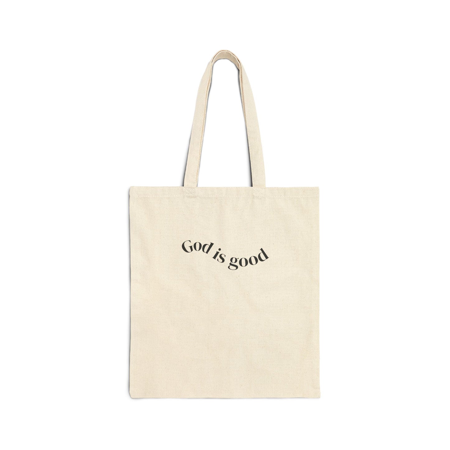 God Is Good Canvas Tote — Faith-Inspired Cotton Grocery & Church Bag
