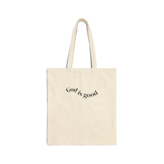 God Is Good Canvas Tote — Faith-Inspired Cotton Grocery & Church Bag