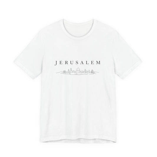 Jerusalem Skyline T-Shirt — Minimal City Outline Tee