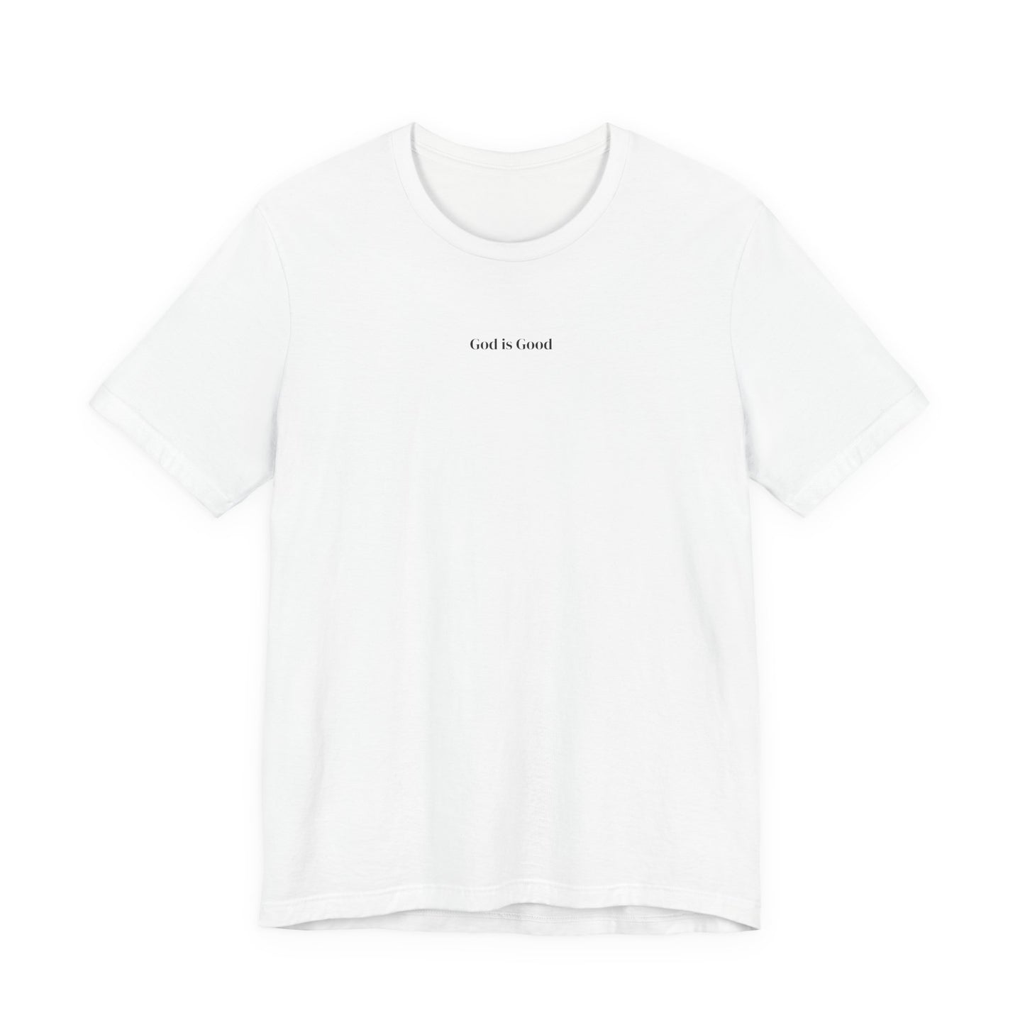 Minimalist 'and i listened' White Tee — Small Center Chest Text T-Shirt