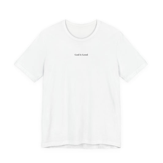 Minimalist 'and i listened' White Tee — Small Center Chest Text T-Shirt