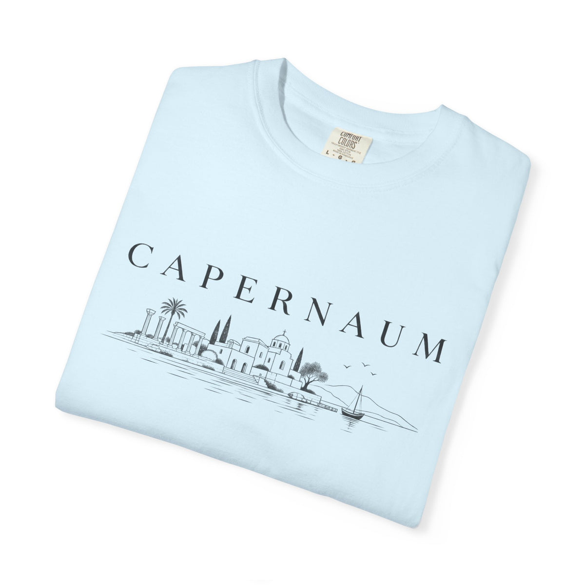 Capernaum Skyline T‑Shirt — Minimal Biblical City Sketch Tee