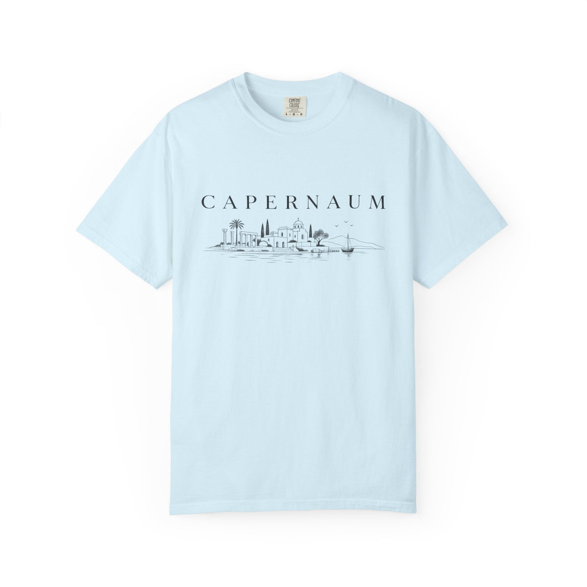 Capernaum Skyline T‑Shirt — Minimal Biblical City Sketch Tee