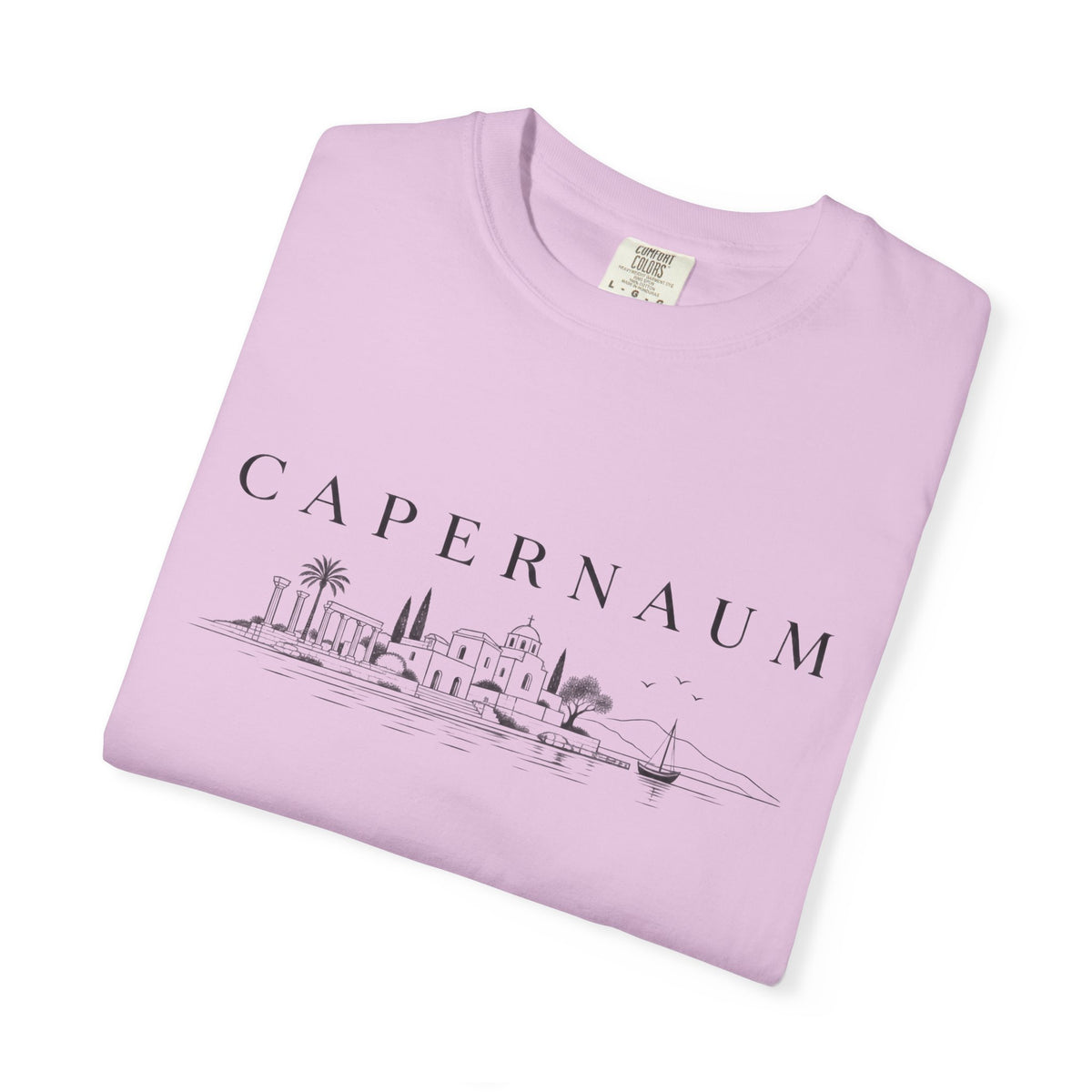 Capernaum Skyline T‑Shirt — Minimal Biblical City Sketch Tee