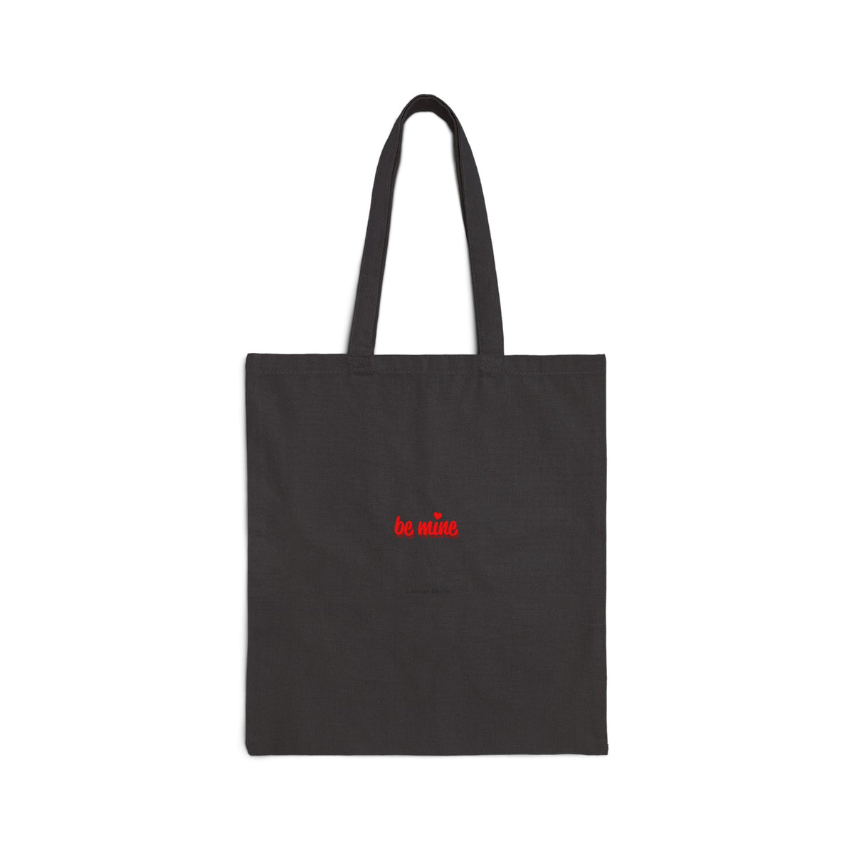 Canvas Tote Bag — 'be mine' Minimal Valentine Heart Design