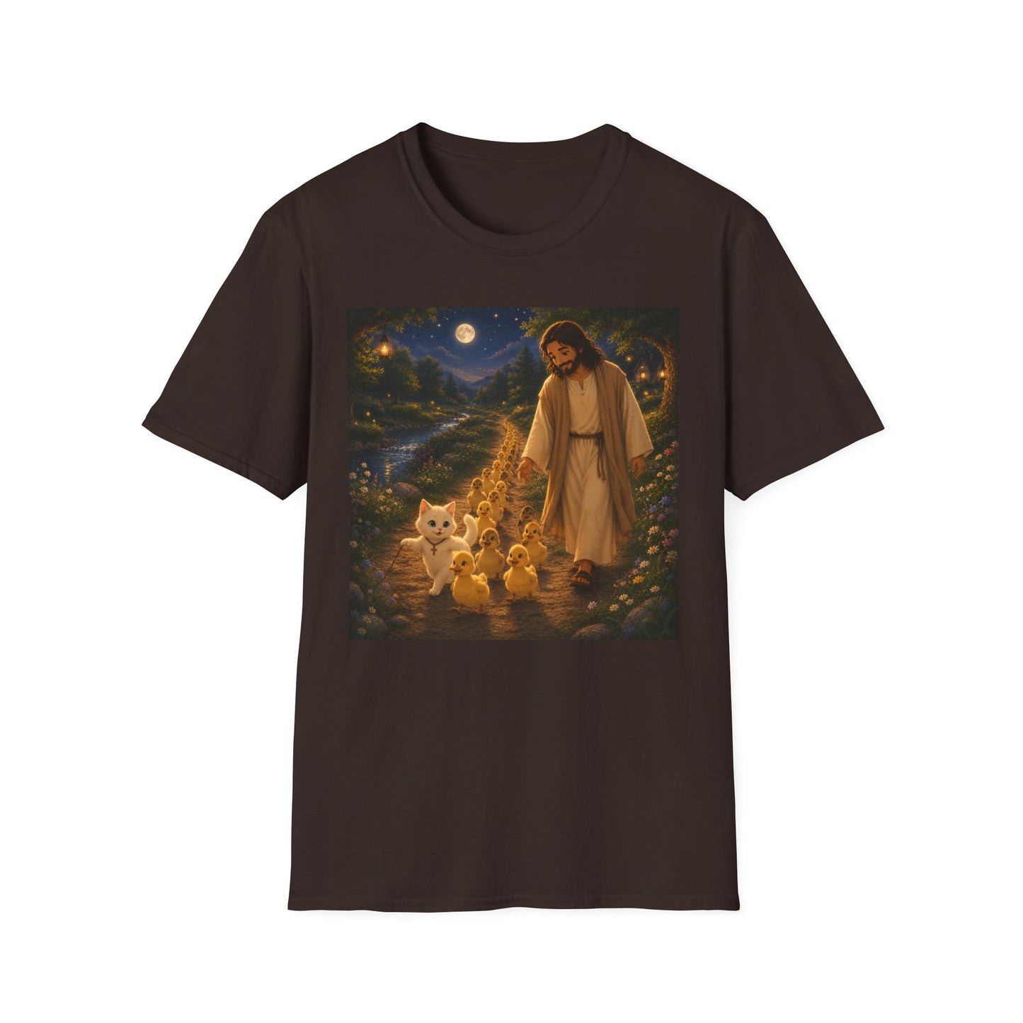 Jesus with Animals T-Shirt — Compassionate Shepherd Christian Tee