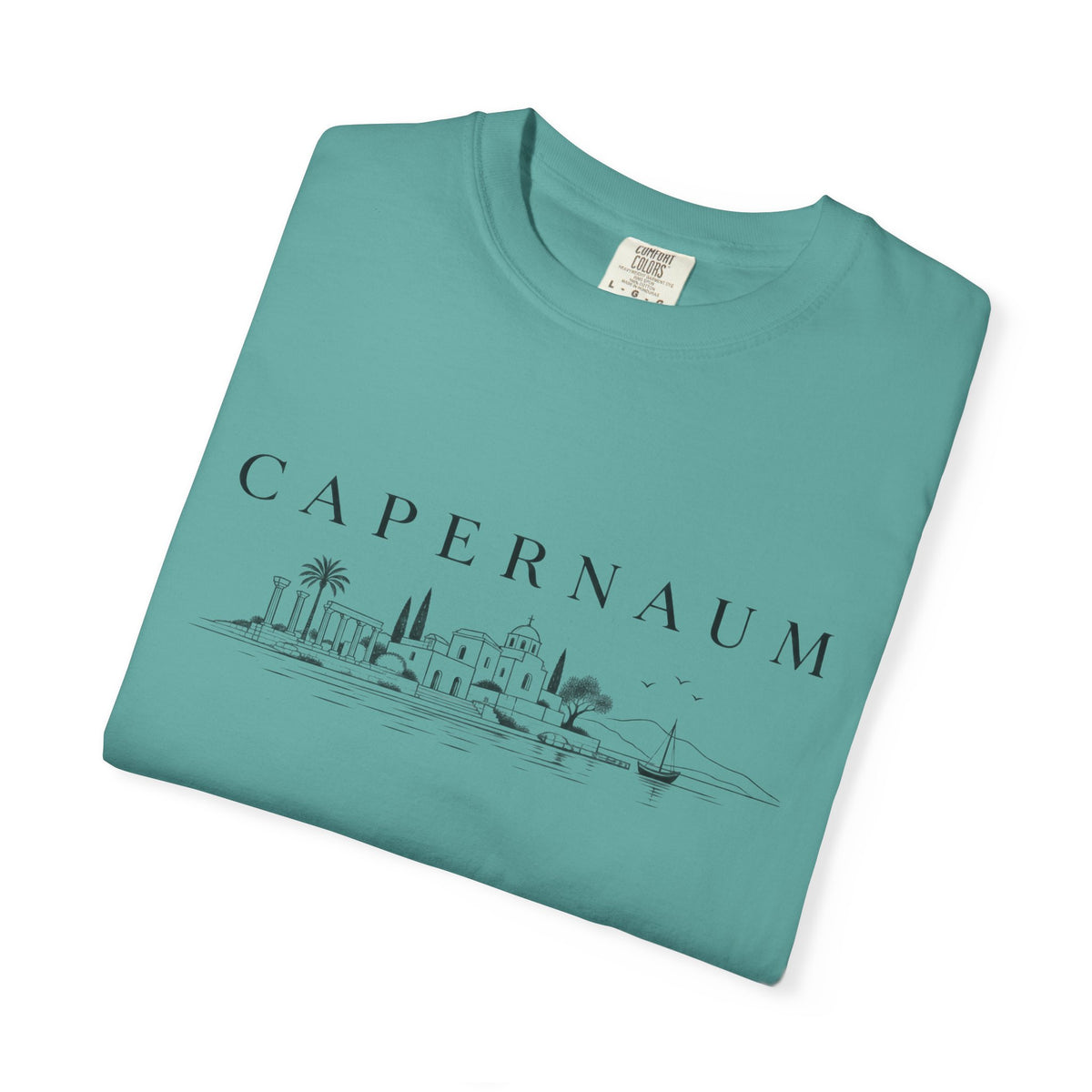 Capernaum Skyline T‑Shirt — Minimal Biblical City Sketch Tee