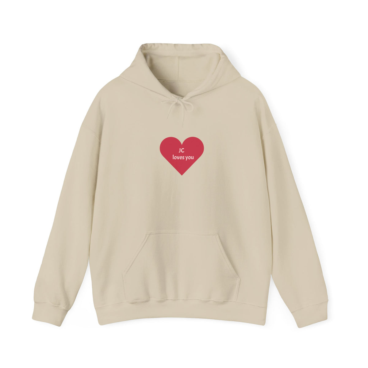 Heart Graphic Hoodie - "IC loves you" Cute Minimal Valentine Sweatshirt