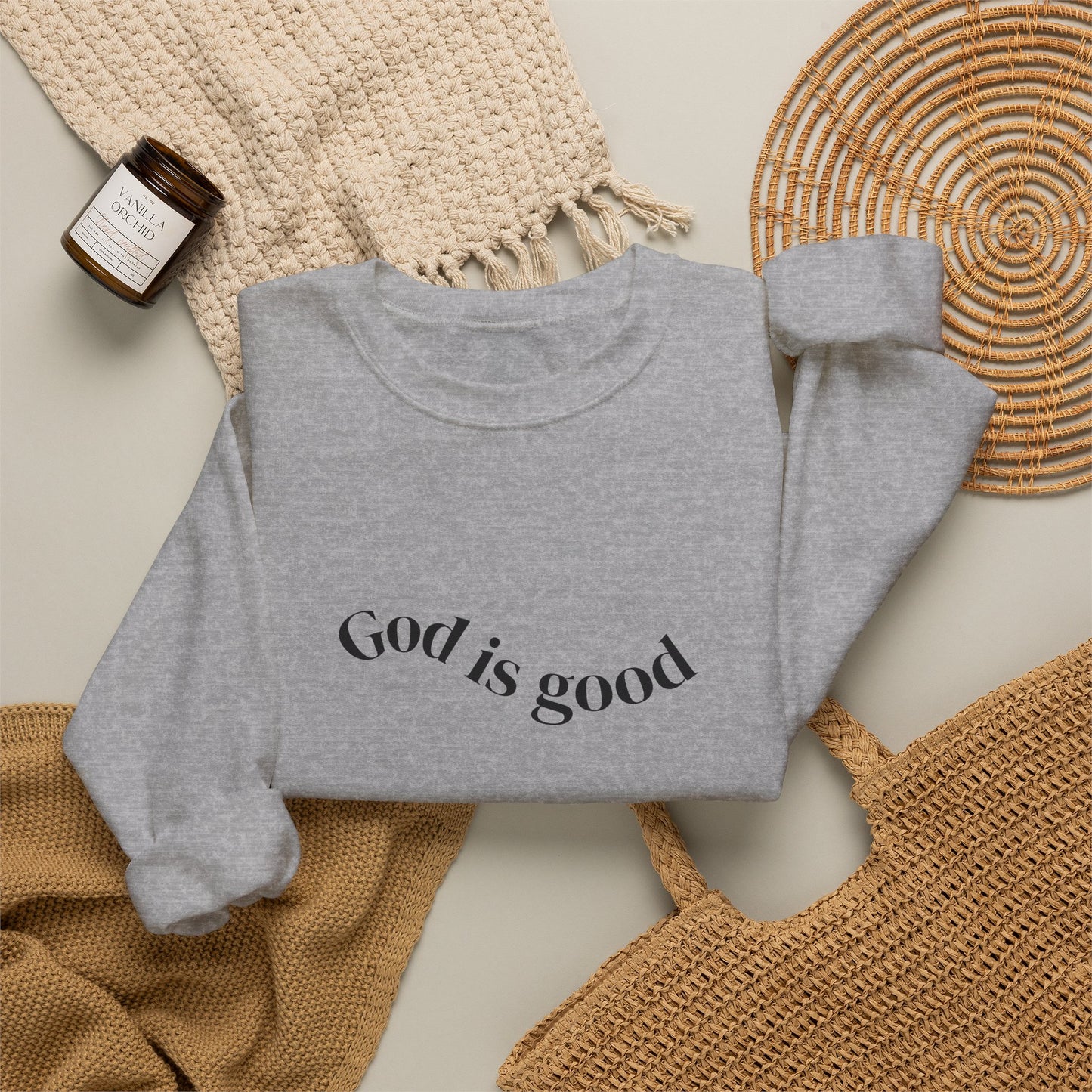 God Is Good Crewneck Sweatshirt — Inspirational Christian Sweatshirt
