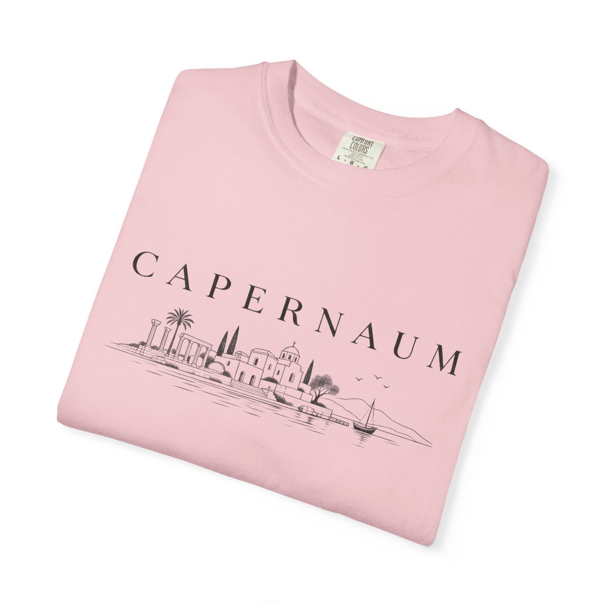 Capernaum Skyline T‑Shirt — Minimal Biblical City Sketch Tee