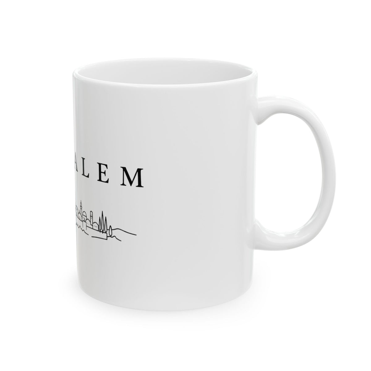 Jerusalem Skyline Ceramic Mug – Minimal Cityscape Coffee Cup (11oz/15oz)