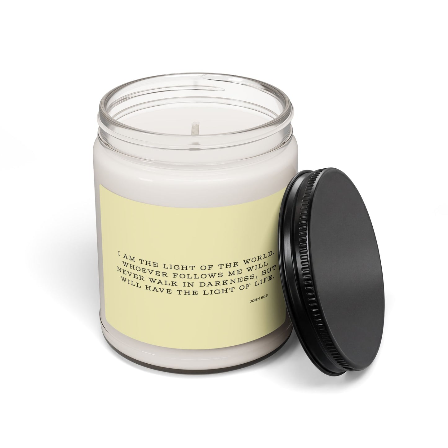 John 8:12 Light Scripture Candle Yellow