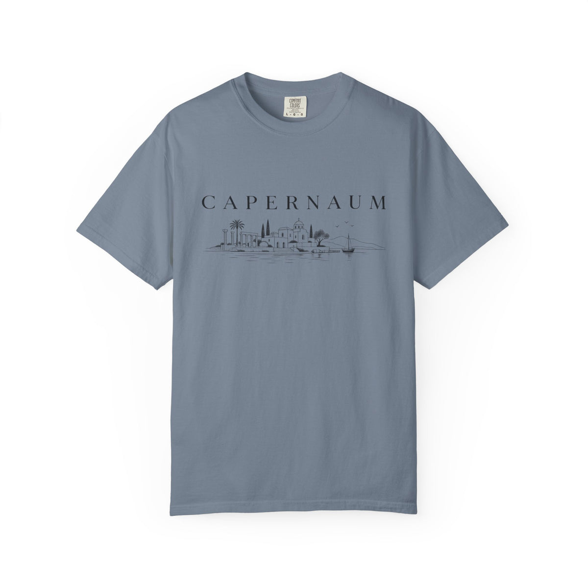 Capernaum Skyline T‑Shirt — Minimal Biblical City Sketch Tee