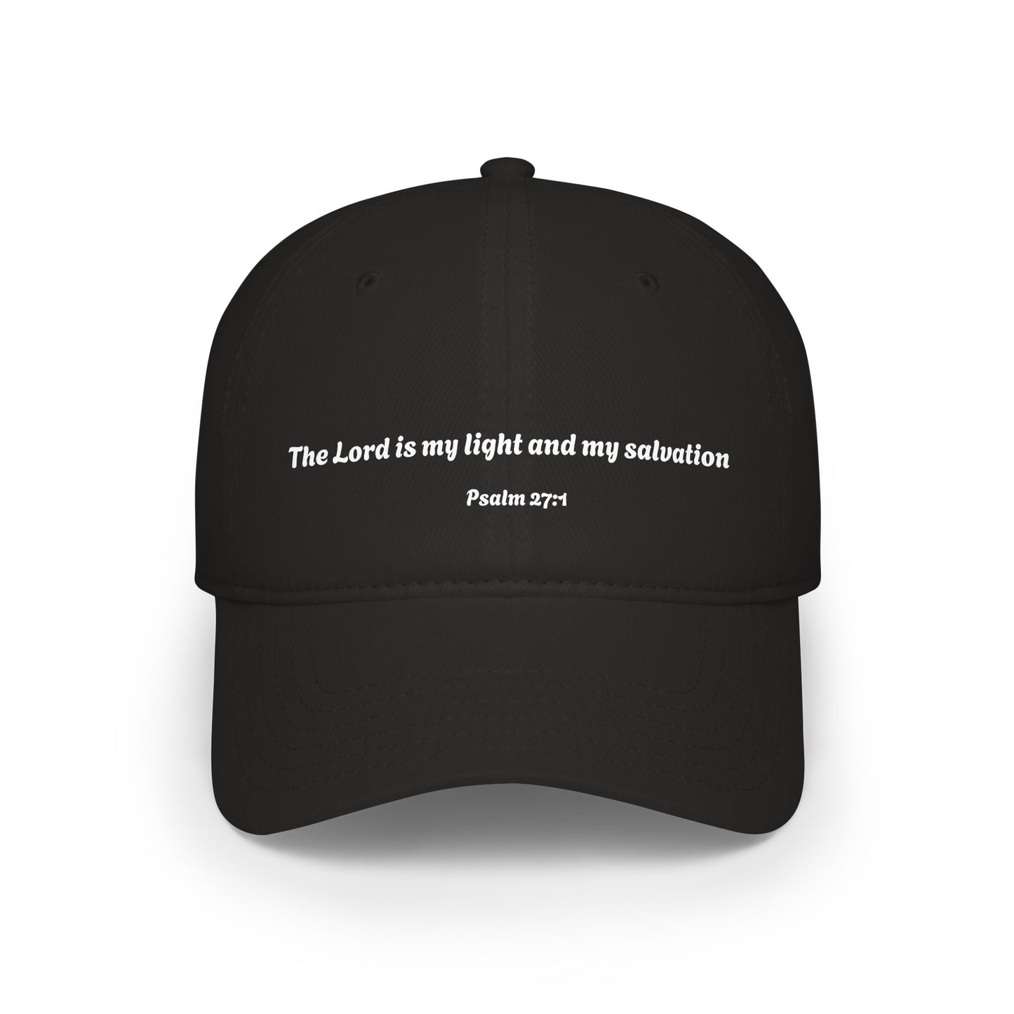 The Lord is My Light Psalm 27:1 baseball cap | Christian scripture hat