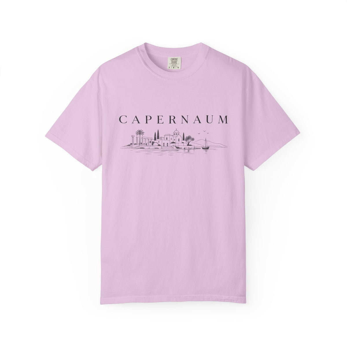 Capernaum Skyline T‑Shirt — Minimal Biblical City Sketch Tee