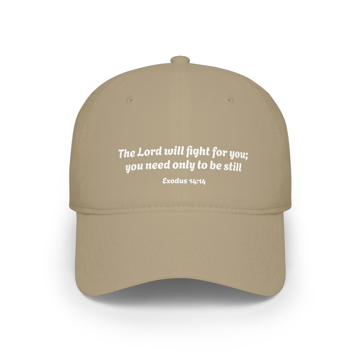 The Lord will fight for you embroidered Baseball Cap | Exodus 14:14, Christian Scripture Hat