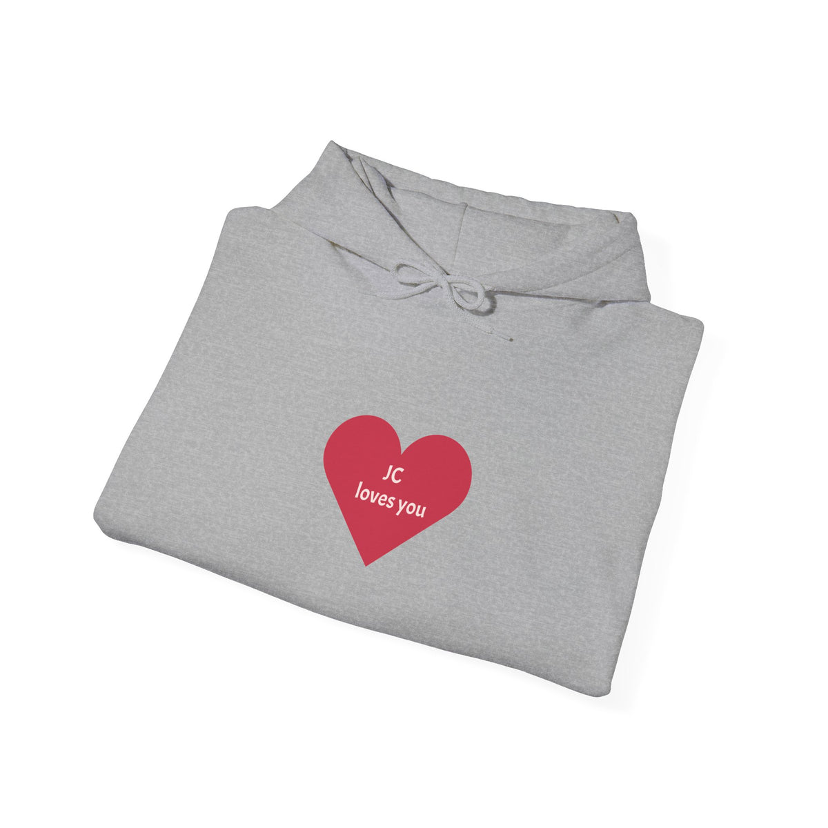Heart Graphic Hoodie – “IC loves you” Minimal Cute Valentine Sweatshirt