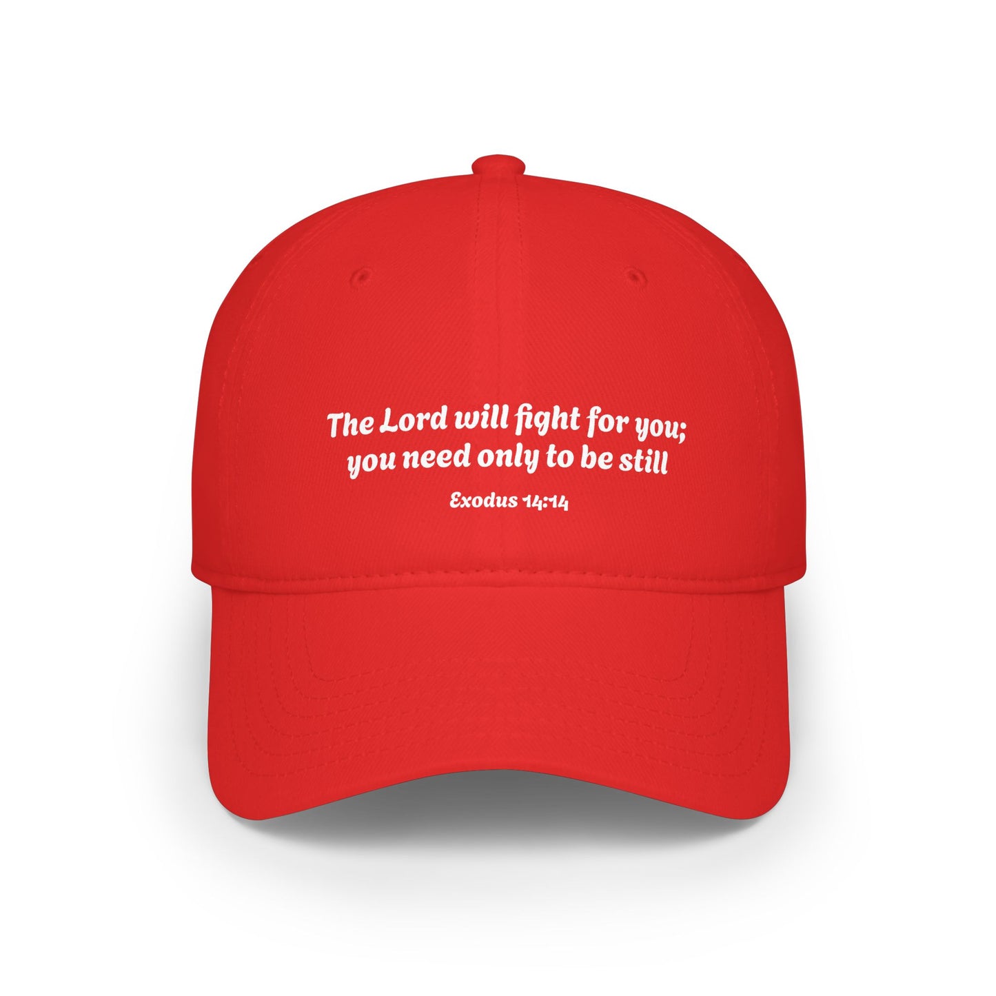 The Lord will fight for you embroidered Baseball Cap | Exodus 14:14, Christian Scripture Hat