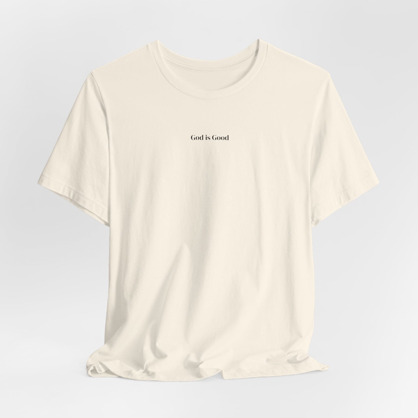 Minimalist 'and i listened' White Tee — Small Center Chest Text T-Shirt