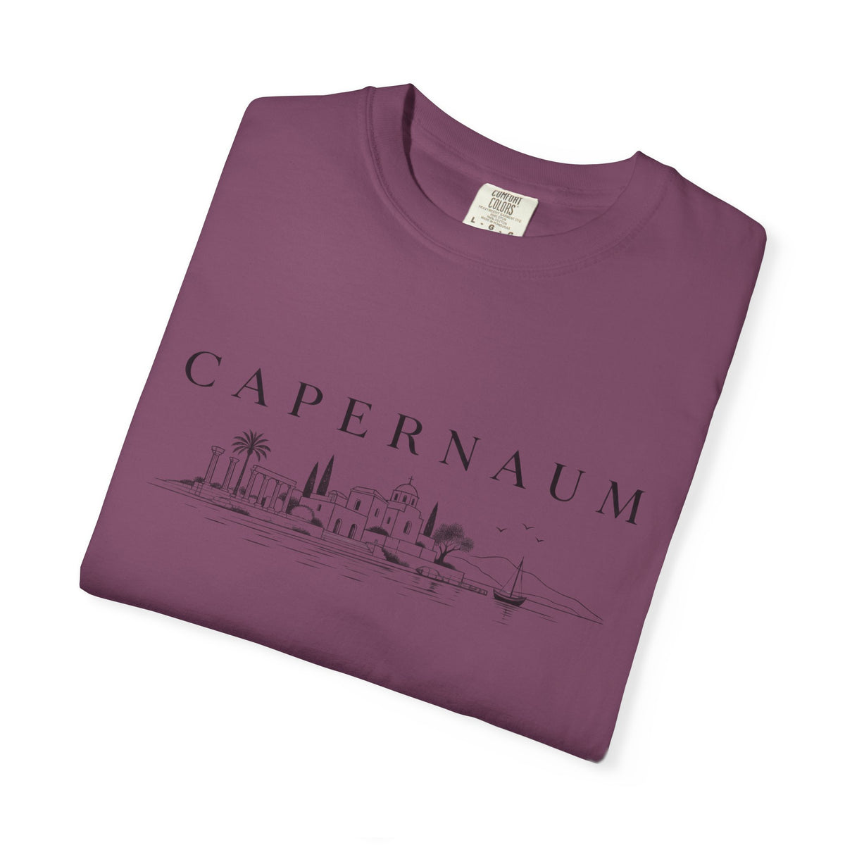Capernaum Skyline T‑Shirt — Minimal Biblical City Sketch Tee