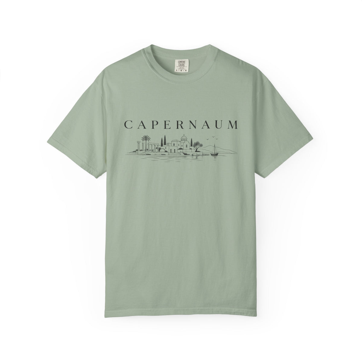 Capernaum Skyline T‑Shirt — Minimal Biblical City Sketch Tee
