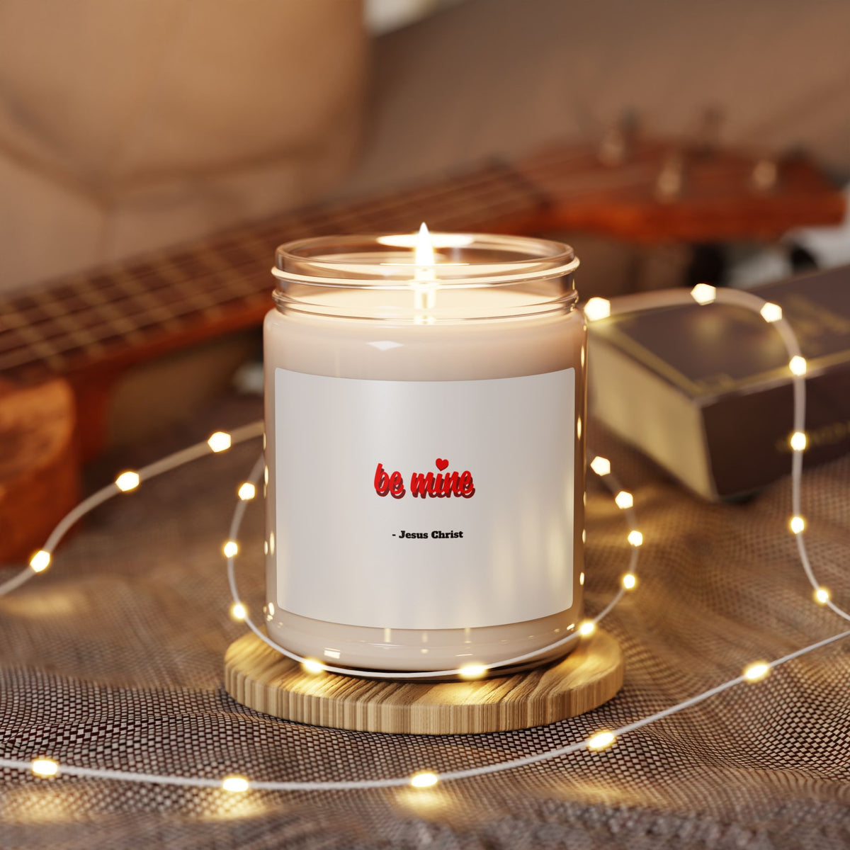 Be Mine Soy Candle — 9oz Scented Jar Candle ("Be Mine — Jesus Christ")