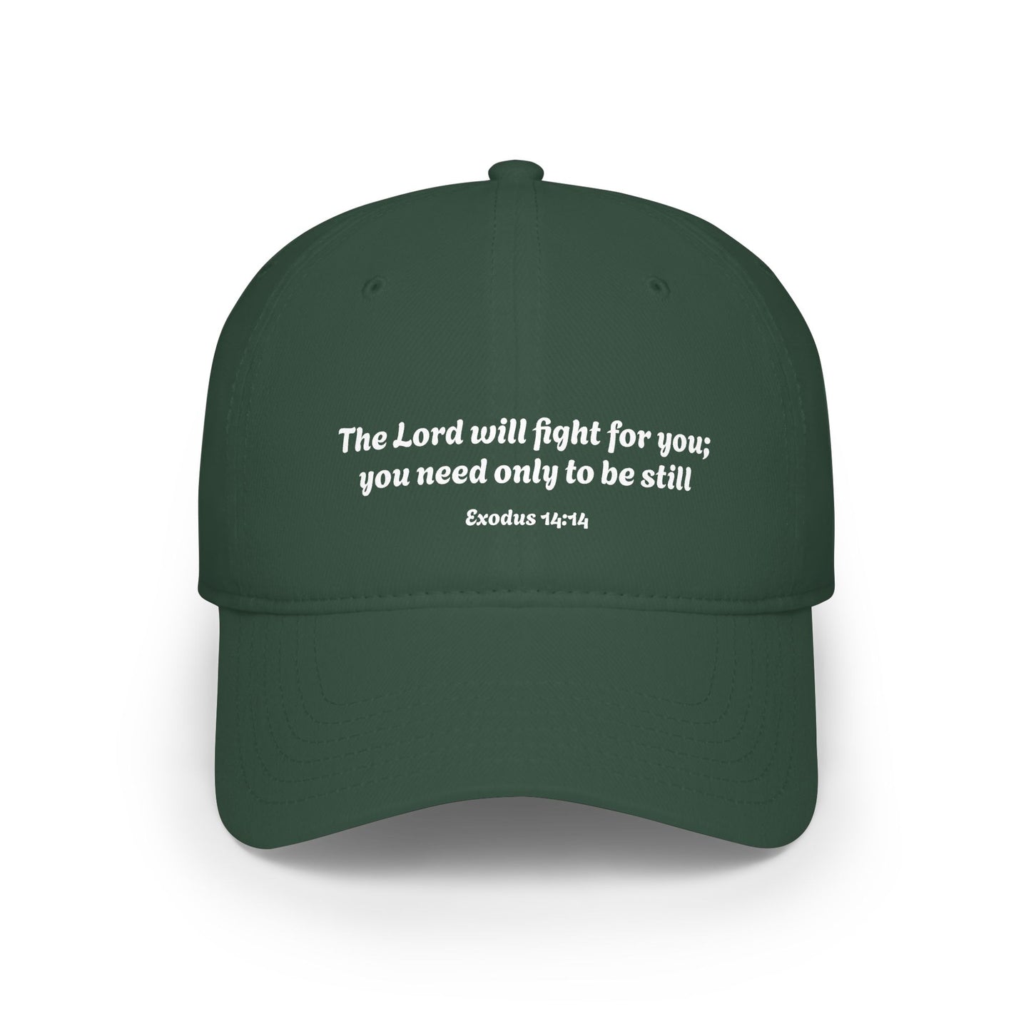 The Lord will fight for you embroidered Baseball Cap | Exodus 14:14, Christian Scripture Hat