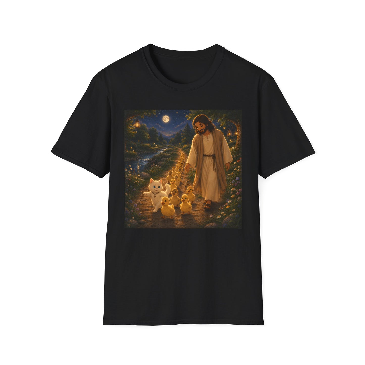 Jesus with Animals T-Shirt — Compassionate Shepherd Christian Tee