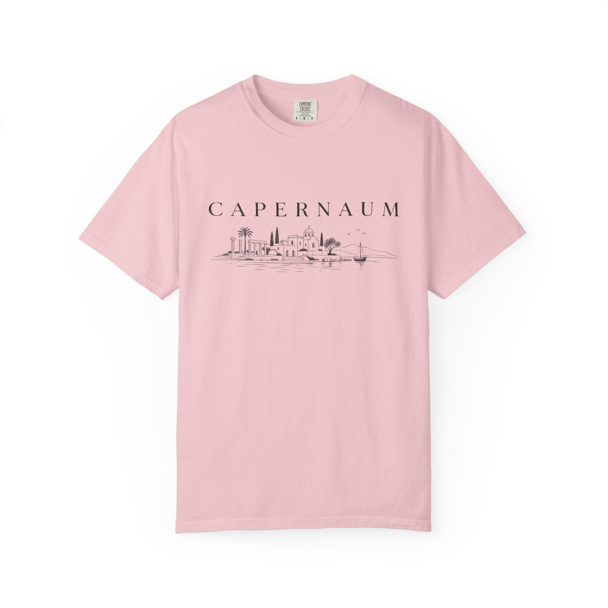 Capernaum Skyline T‑Shirt — Minimal Biblical City Sketch Tee