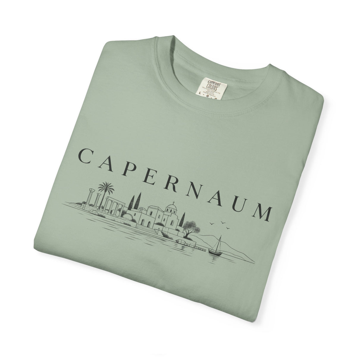 Capernaum Skyline T‑Shirt — Minimal Biblical City Sketch Tee