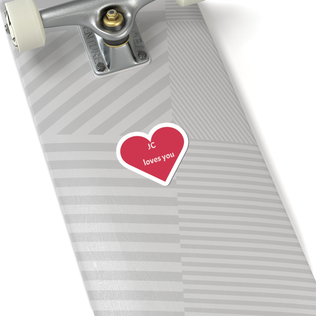 Heart Sticker - "JC loves you" Cute Valentine Laptop Decal