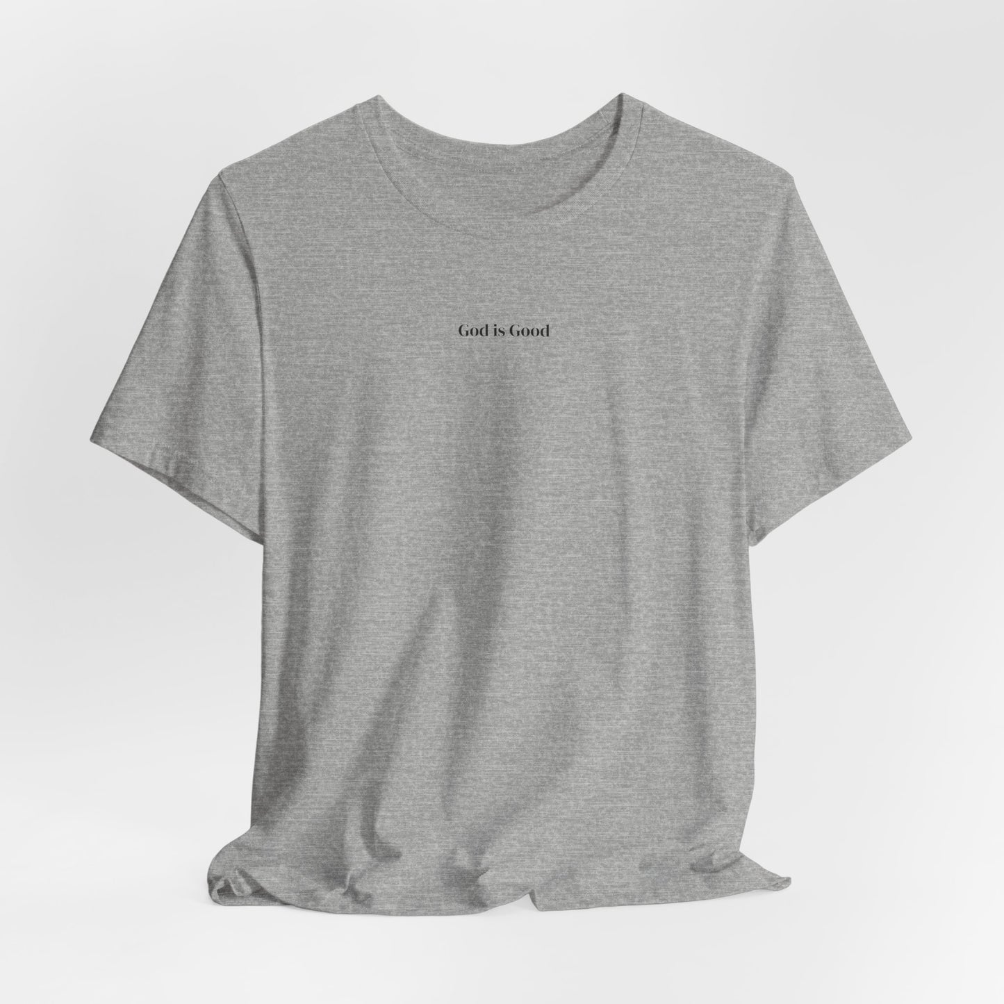 Minimalist 'and i listened' White Tee — Small Center Chest Text T-Shirt
