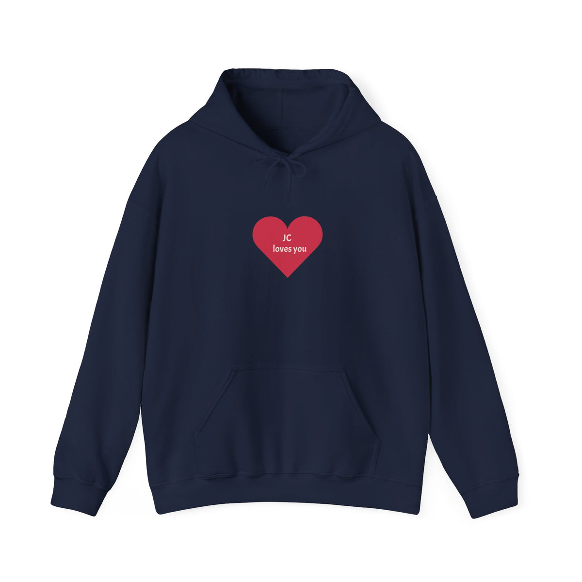 Heart Graphic Hoodie – “IC loves you” Minimal Cute Valentine Sweatshirt
