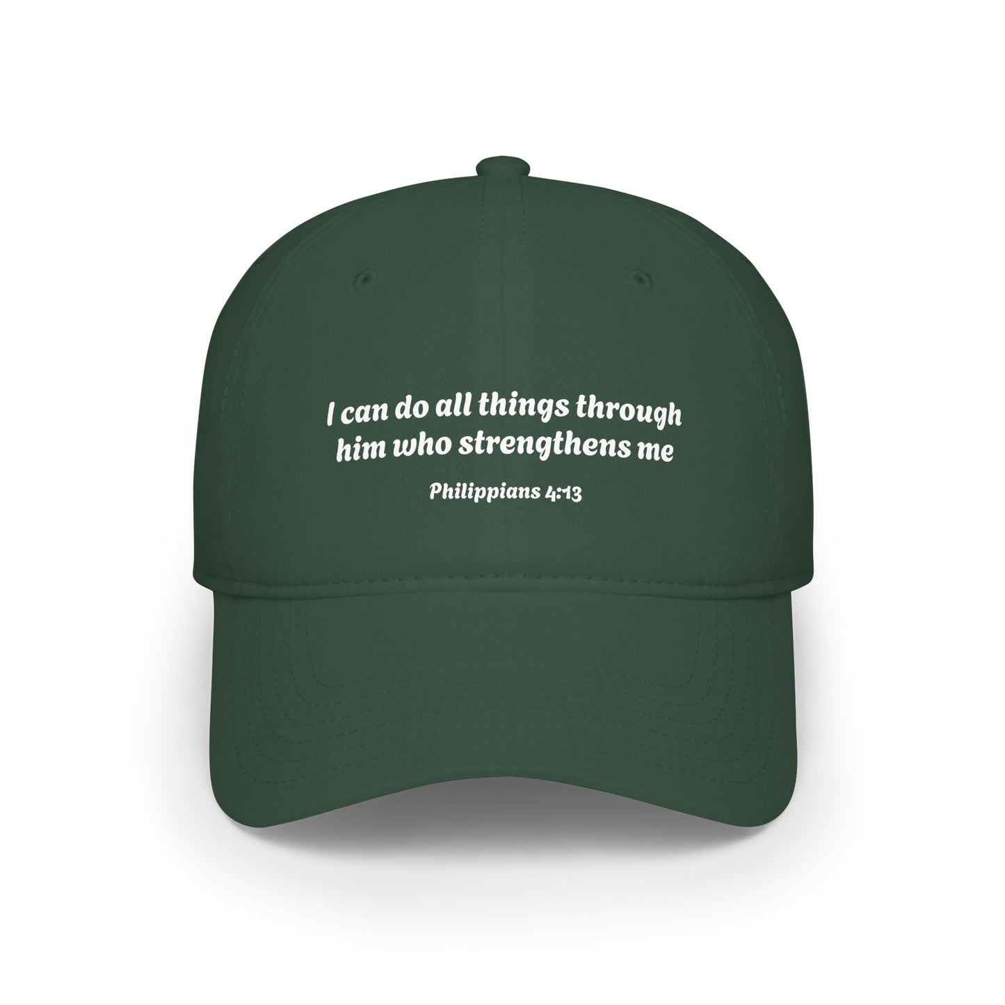 Philippians 4:13 Scripture Quote Cap | Baseball Cap, Christian Faith Hat