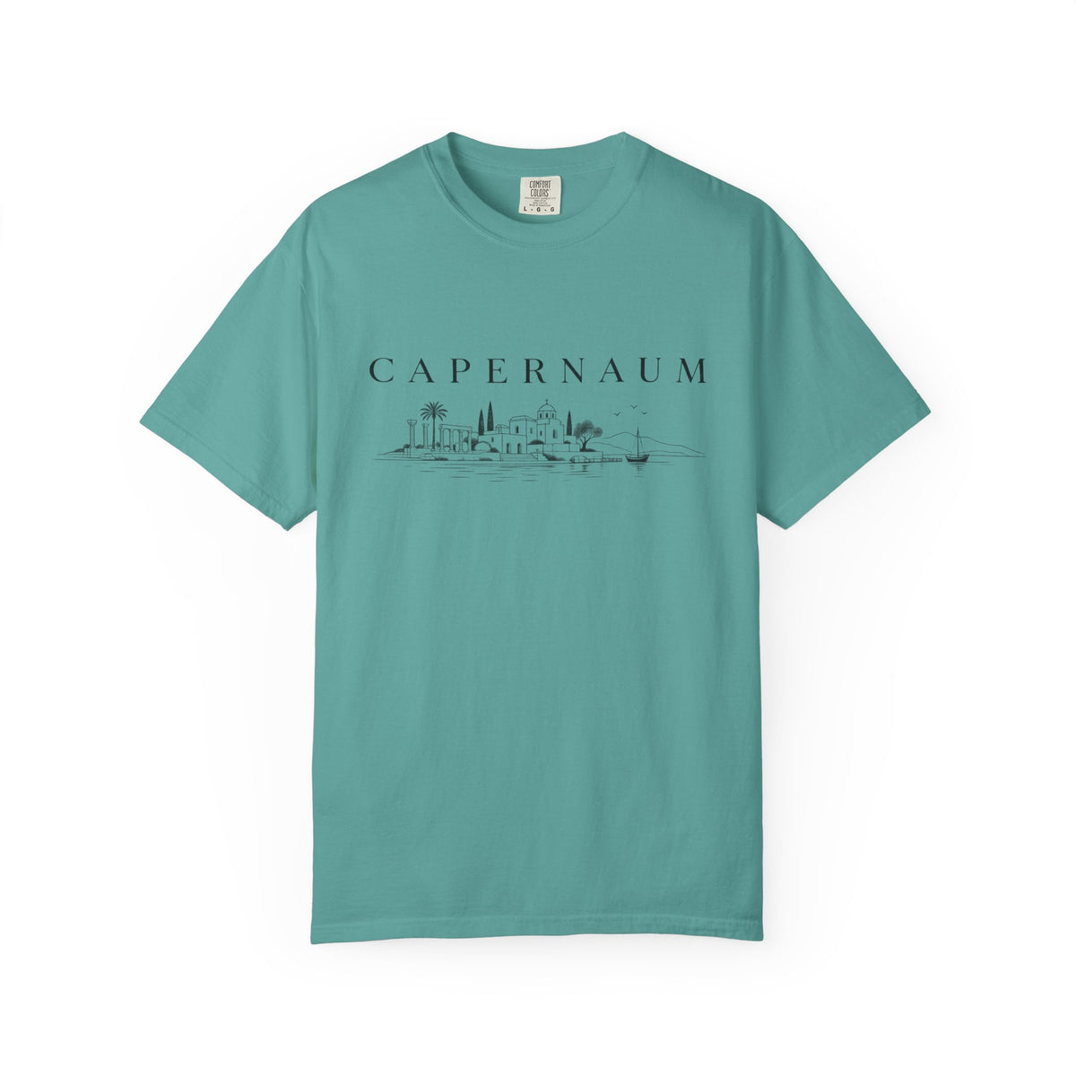 Capernaum Skyline T‑Shirt — Minimal Biblical City Sketch Tee