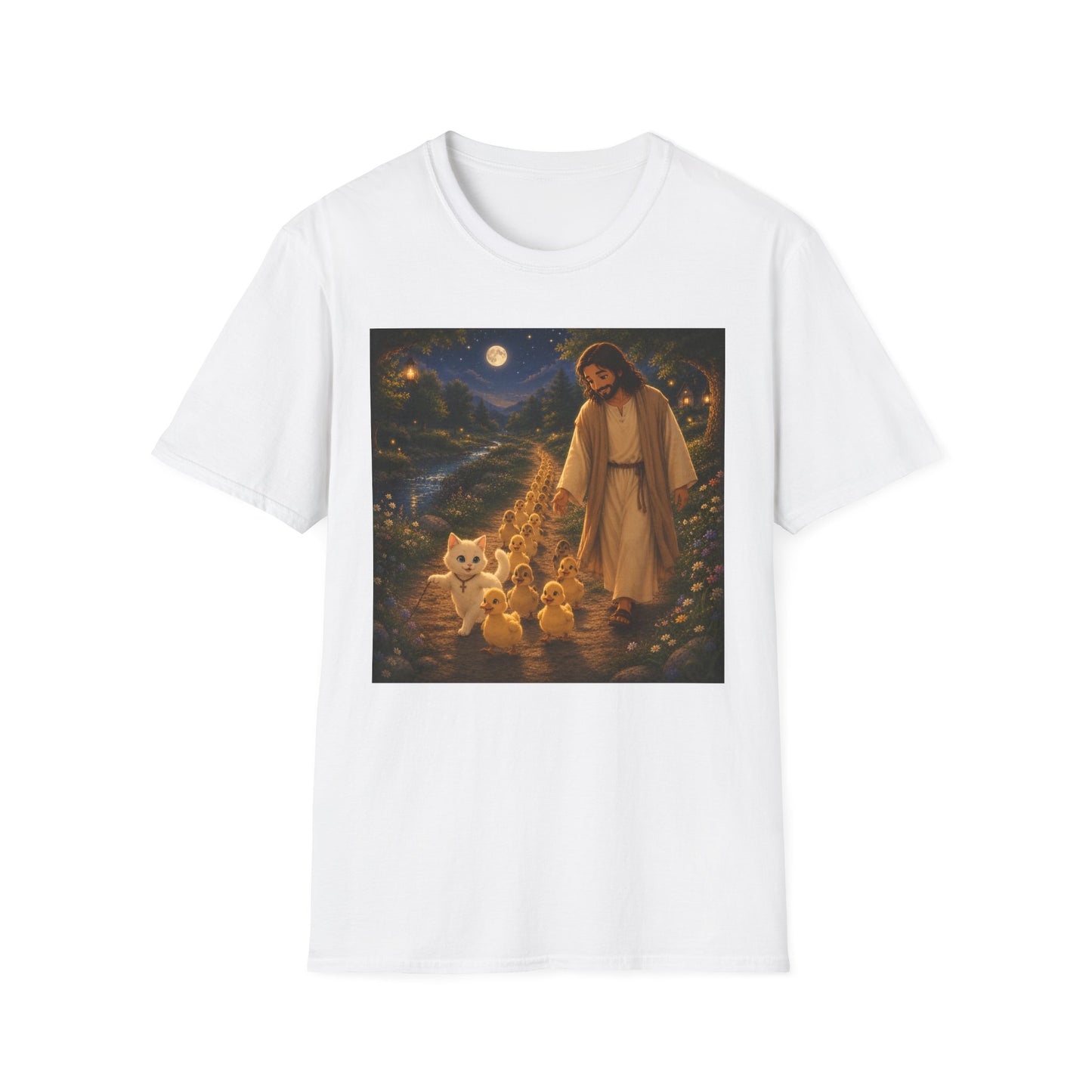 Jesus with Animals T-Shirt — Compassionate Shepherd Christian Tee