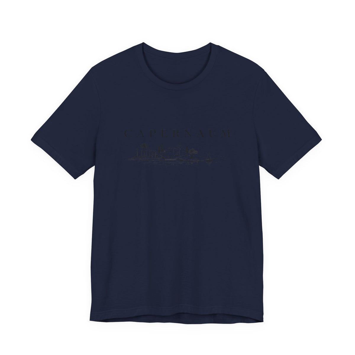 Capernaum Scenic Tee — Minimal Israel Skyline T-Shirt