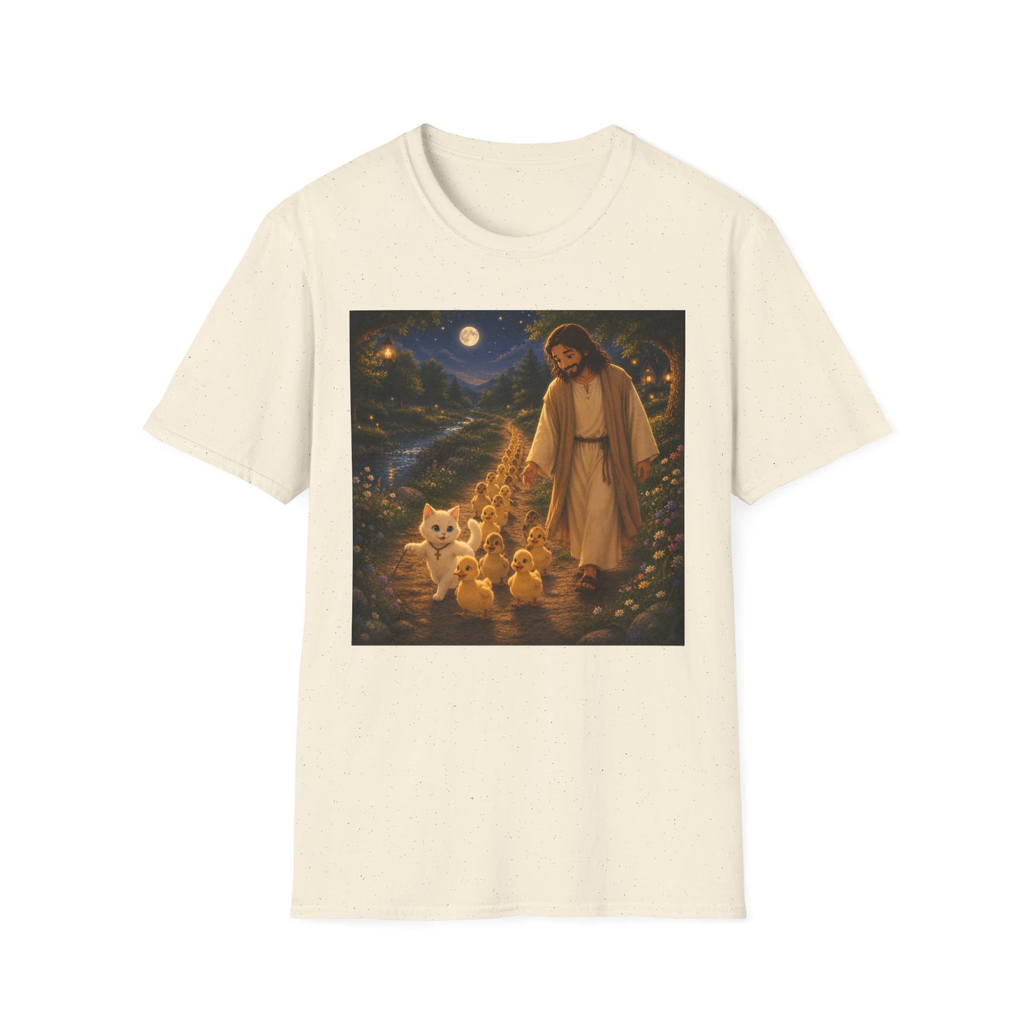 Jesus with Animals T-Shirt — Compassionate Shepherd Christian Tee