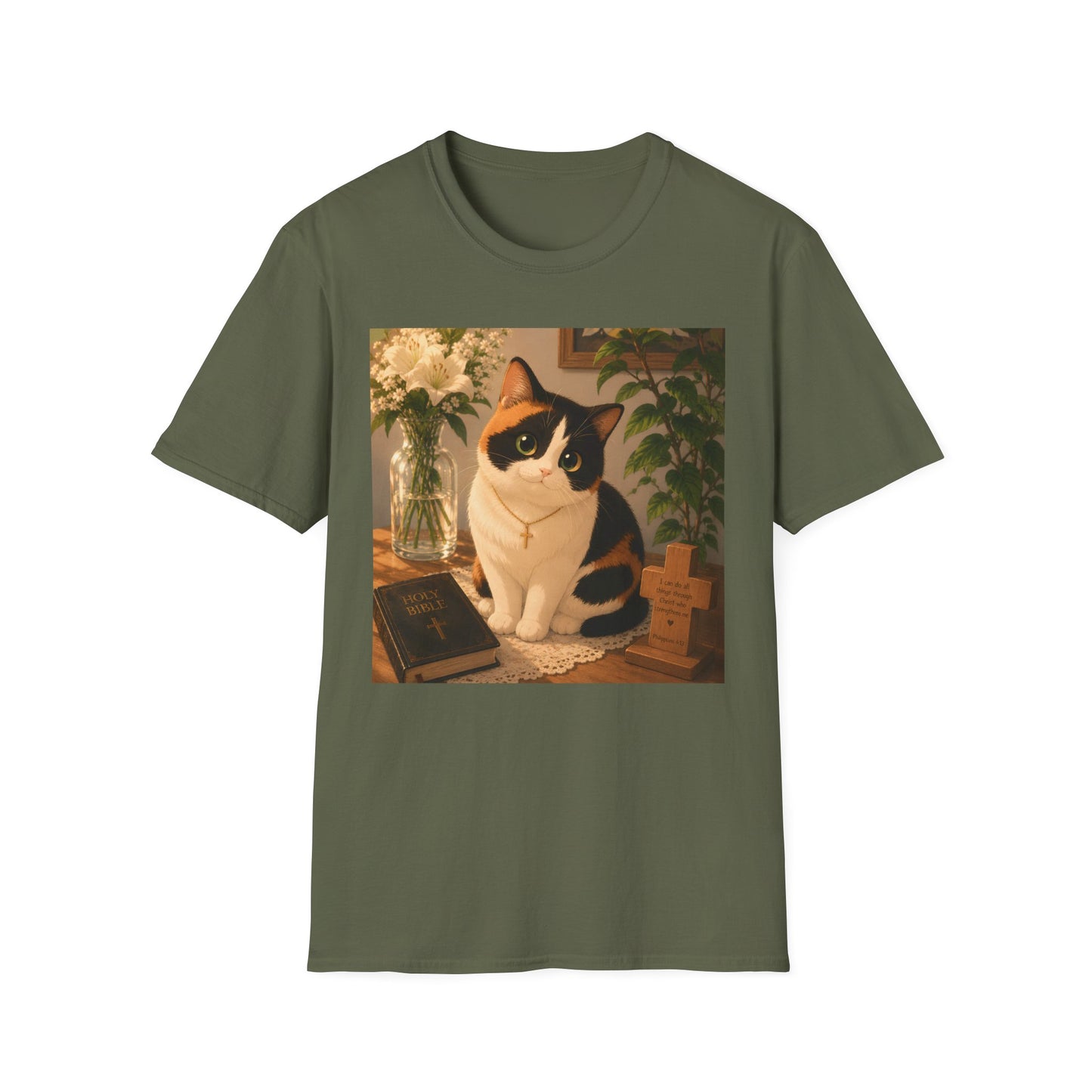 Faithful Calico Cat T-shirt