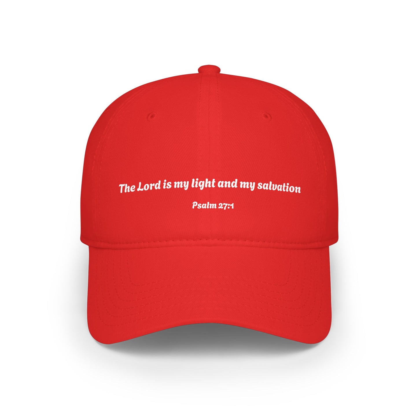 The Lord is My Light Psalm 27:1 baseball cap | Christian scripture hat