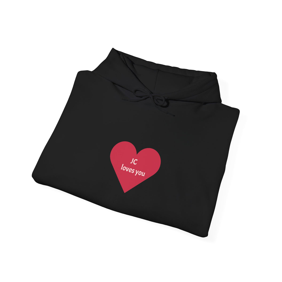 Heart Graphic Hoodie – “IC loves you” Minimal Cute Valentine Sweatshirt