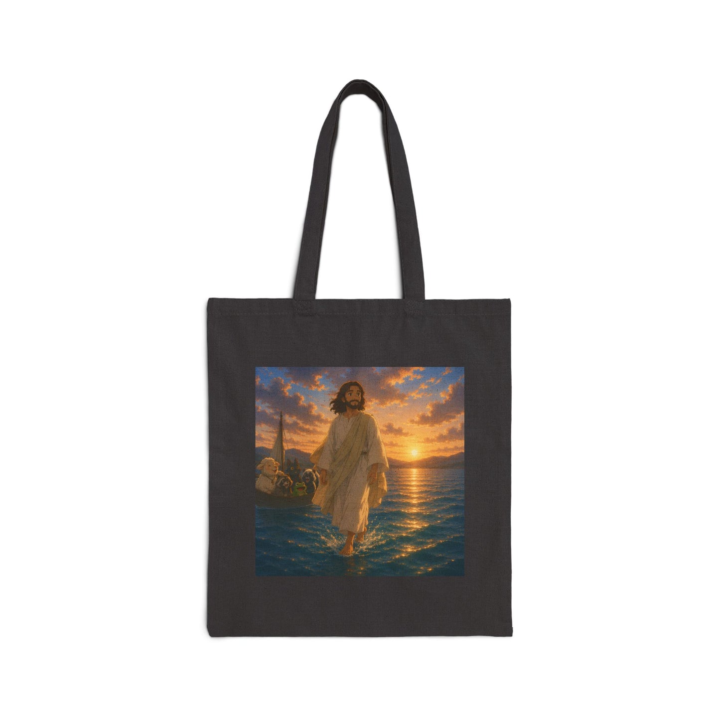 Jesus Walking on Water Tote Bag