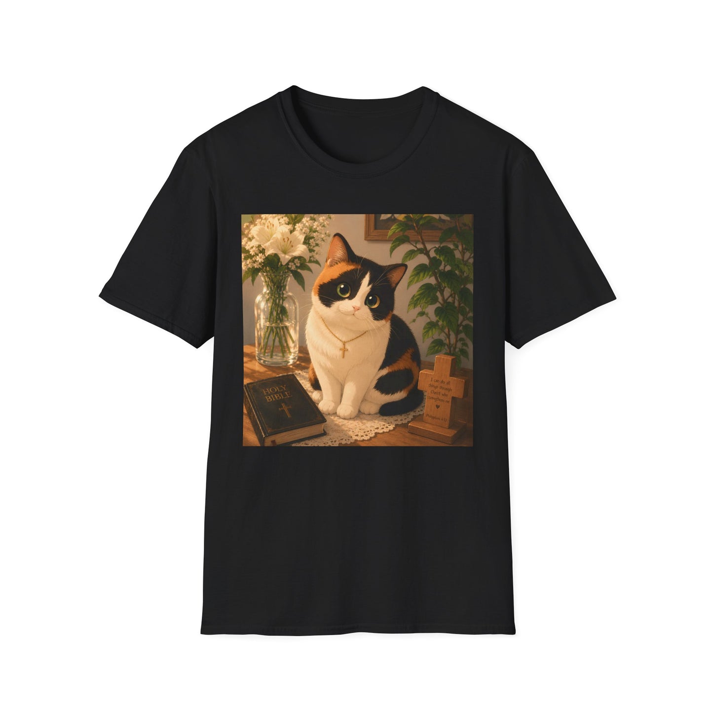 Faithful Calico Cat T-shirt