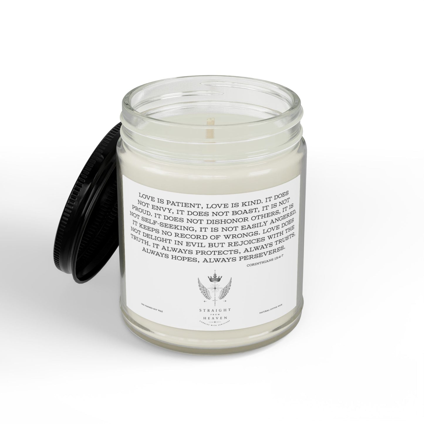 Corinthians 13:4-7 Love Scripture Candle