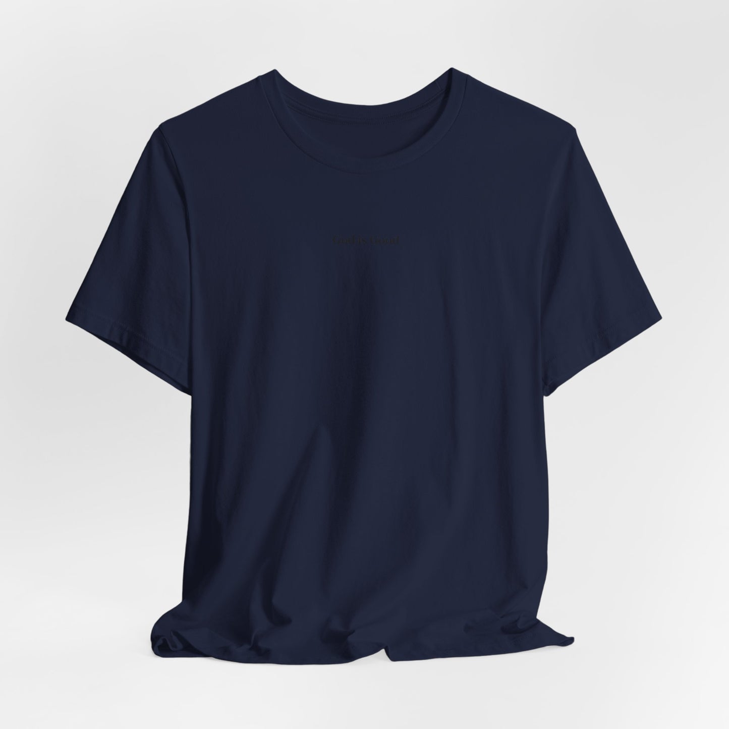 Minimalist 'and i listened' White Tee — Small Center Chest Text T-Shirt
